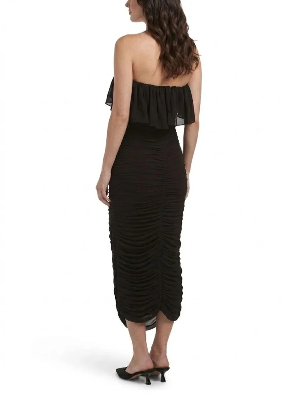 TORN BY RONNY KOBO PEARLA DRESS CHOCOLATE NWT